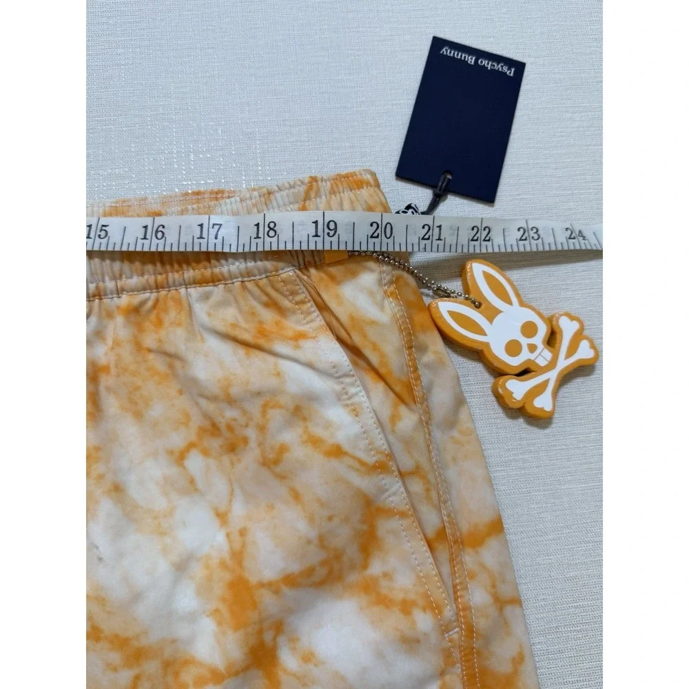 PSYCHO BUNNY Swim Trunks Mens XXXL Purple Shorts Hempstead Orange Soda